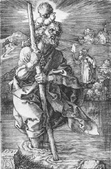 St Christopher Facing to the Right, Albrecht Durer